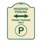 Signmission Reserved Parking Permit Parking W/and Bidirectional Arrow Aluminum Sign, 24" x 18", TG-1824-23146 A-DES-TG-1824-23146 - alternate 1